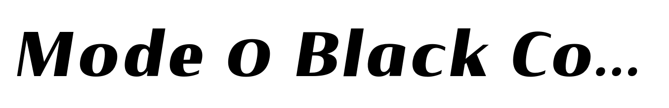 Mode 0 Black Contrast Italic